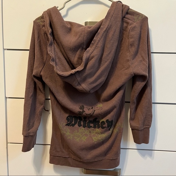 Disney Mickey Brown Zip Up Sweatshirt - Picture 3 of 5